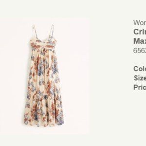 A&F Crinkle Textured Ruched Maxi Dress